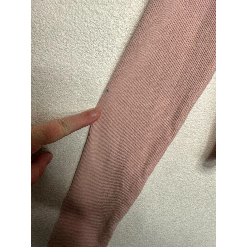 H&M Girls 14 Kuromi Jersey Top Pink Ribbed Long Sleeve Round Neck Slim Fit